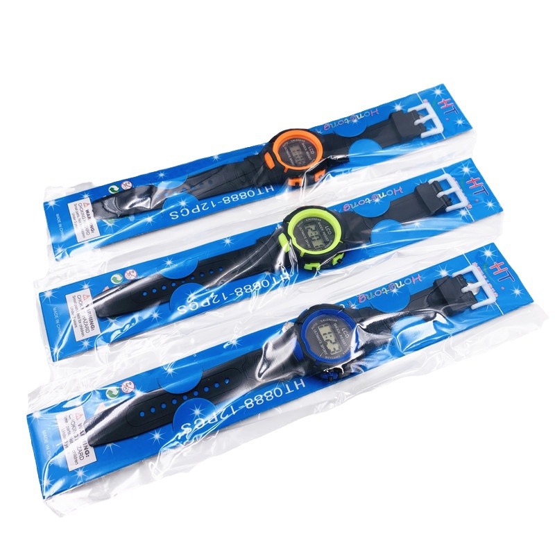 Factory Direct Sales Popular Cartoon Watch for Children Boys and Girls Black Color Circle Colorful Treasure Electronic Watch Cross-Border Hot Model