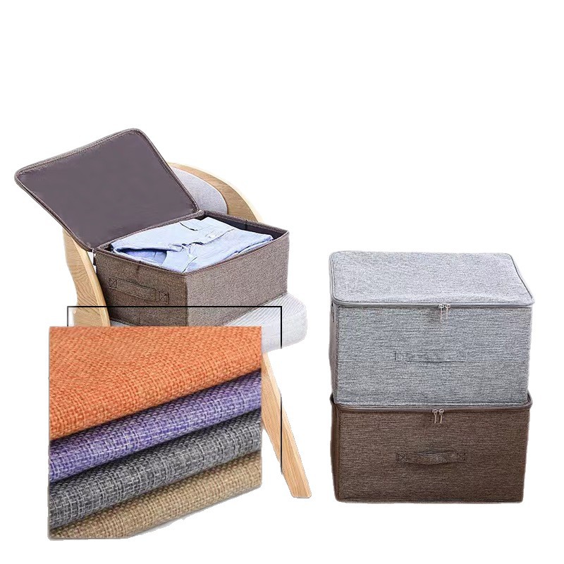 Factory Direct Sales 1200D Imitation Linen Coated Composite Non-Woven Eva Storage Box Crafts Digital Printing Fabric