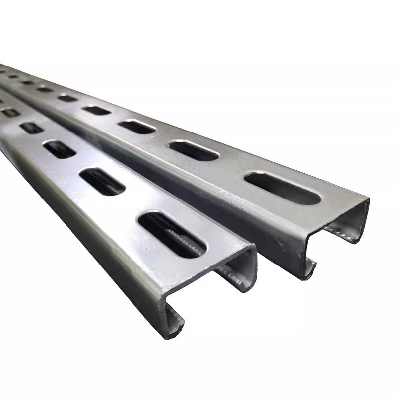 Factory Direct Sales Photovoltaic Bracket Hot-Dip Galvanized Zinc-Aluminum-Magnesium C-Shaped Steel U-Shaped Steel Solar Bracket Photovoltaic Bracket Accessories