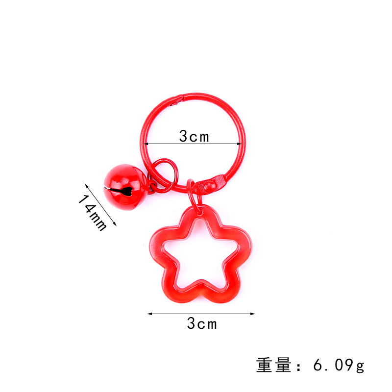 ins Style Small Fresh Colorfulful Card Circle Colorfulful Transparent Cut Out Five-pointed Star Pendant diy Jewelry Accessories Bag Pendant