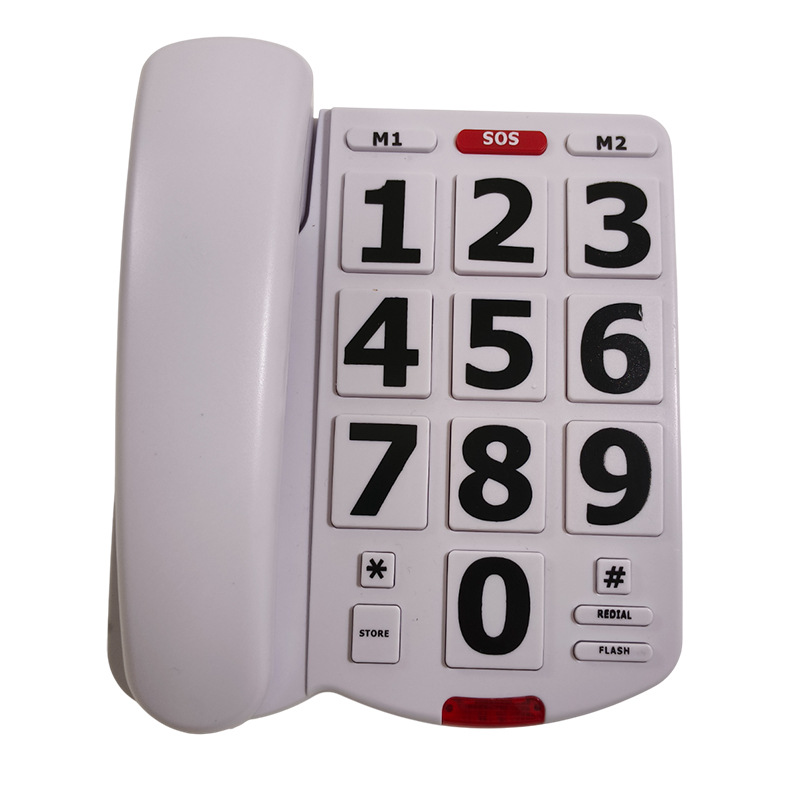 Home landline large number large button elderly fixed wired telephone three groups of speed dial large discount