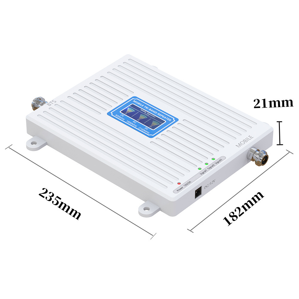 Factory in stock tri-band 900/1800/2100 mobile phone signal amplifier to enhance the receiver to expand the repeater