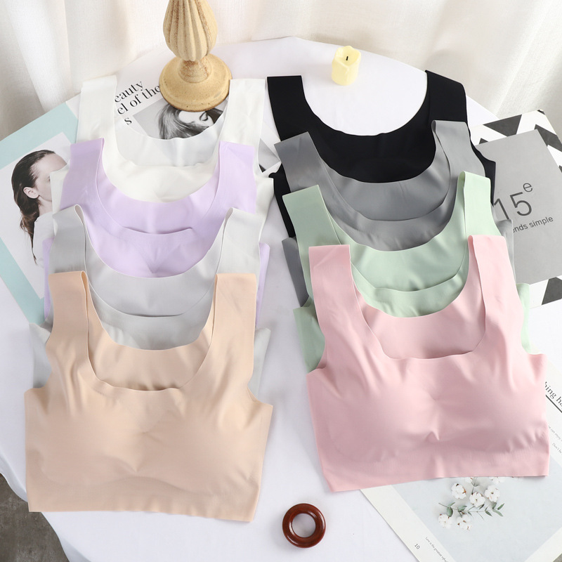 Anxin Generation Sleeping Back Bra No Wires Gathering Seamless Large Size Shockproof Vest Yoga Sports Bra for Women