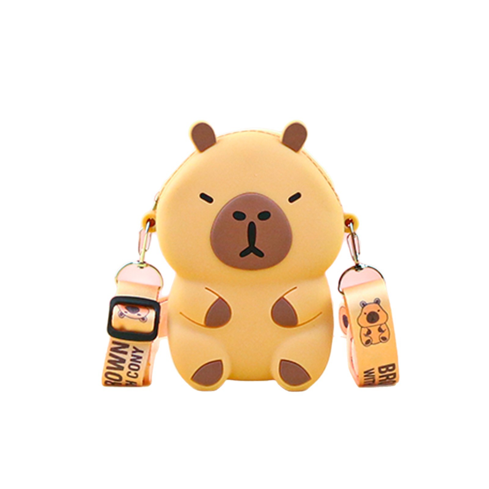 Kapibala Silicone Keychain Coin Purse Cute Children's Keychain Storage Bag Pendant Coin Storage Bag