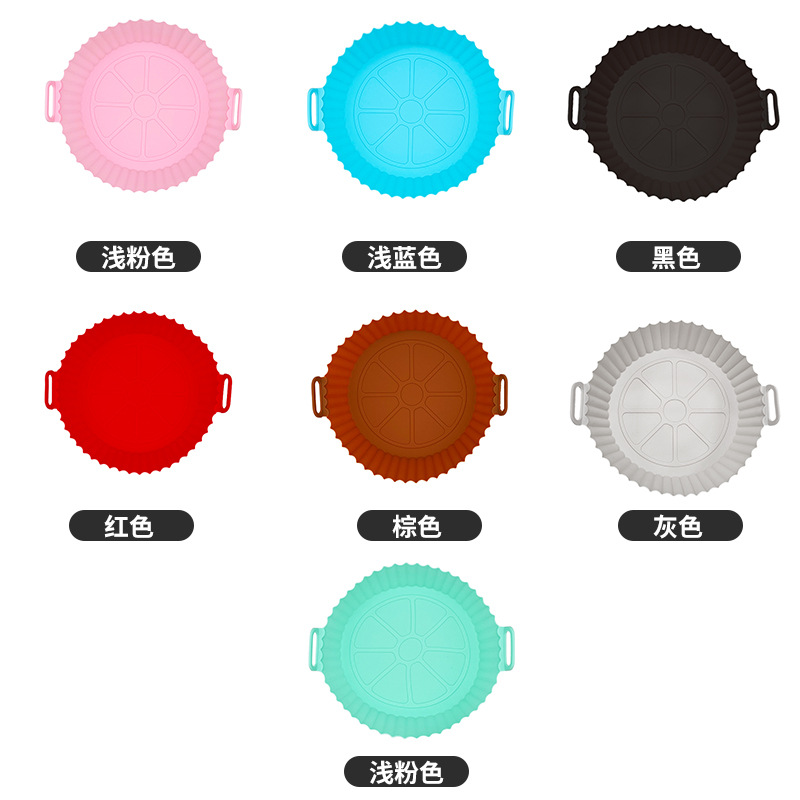 Air Fryer Baking Pan Mat Food Grade Oil-Proof and High Temperature Resistant 60g Foldableing Microwave Baking Pan Fryer Silicone Baking Pan