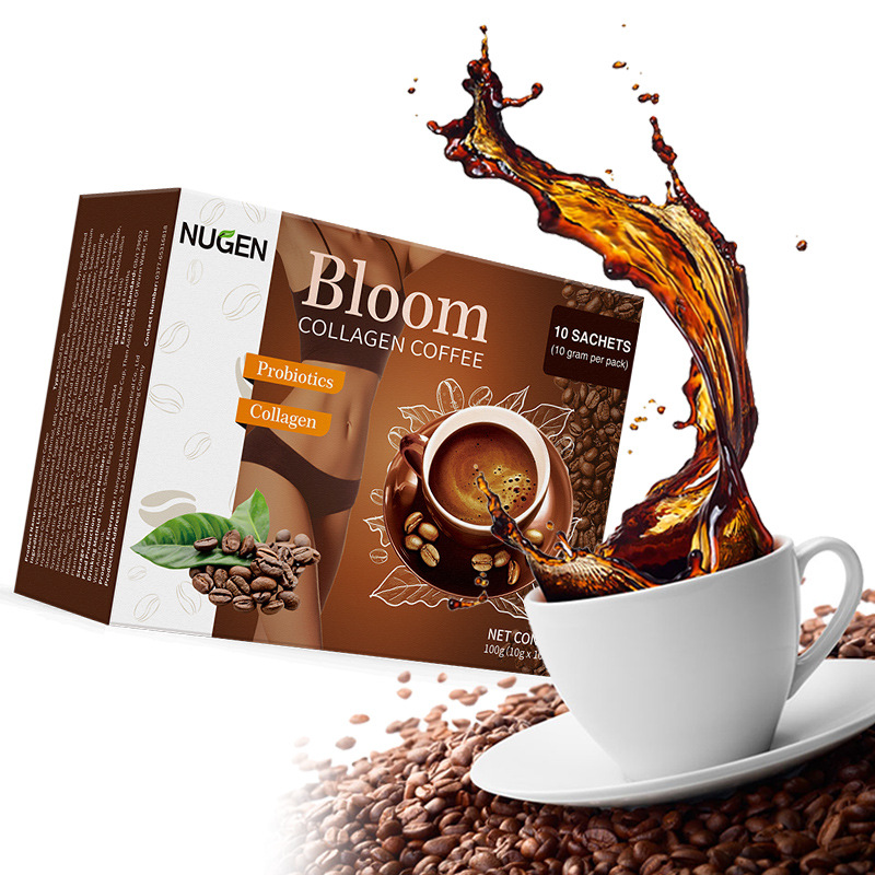 Foreign trade cross-border glutenin coffee collagen coffee bloom COLLAGENCOFFEE white coffee