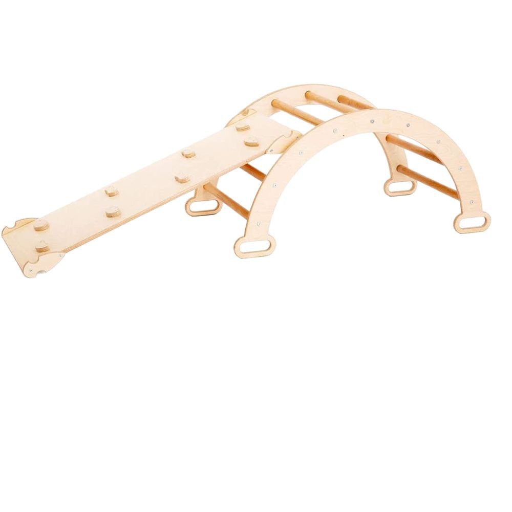 Solid Wood Indoor Kidsren's Climbing Frame Home Baby Rock Climbing Slide Combination Castle Kidsren's Physical Training Climbing Frame