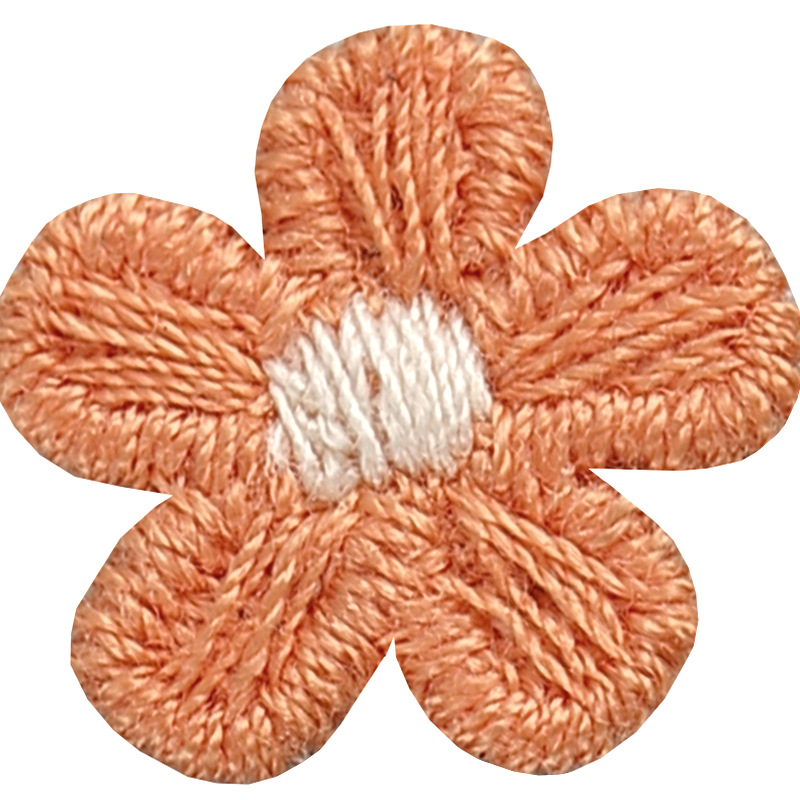 Cute Five-petal Small Flower Embroidered Cloth Stickers Children's Wear Leggings Hairpin Headwear Accessories Shoes and Hats Clothing Accessories 54