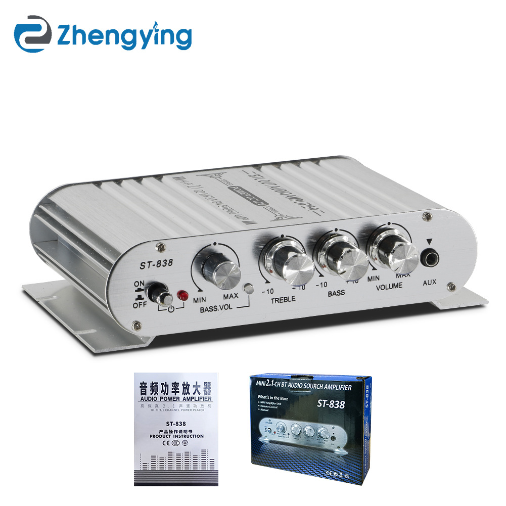 Zhengyin cross-border hot new subwoofer 2.1 channel power amplifier car mp3 small foreign trade power amplifier