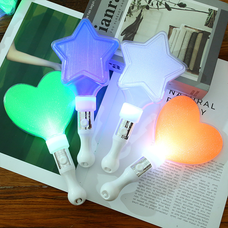 Love glow stick concert bar five-pointed star glow stick stage cheer hand-held flash stick activity atmosphere