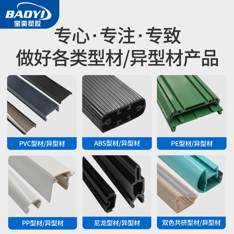 Mold Custom Pvc Hard Plastic Track Strip Soft and Hard Co-Extruded Profile Strip Sealing Strip Non-Standard Pvc Elastic Strip