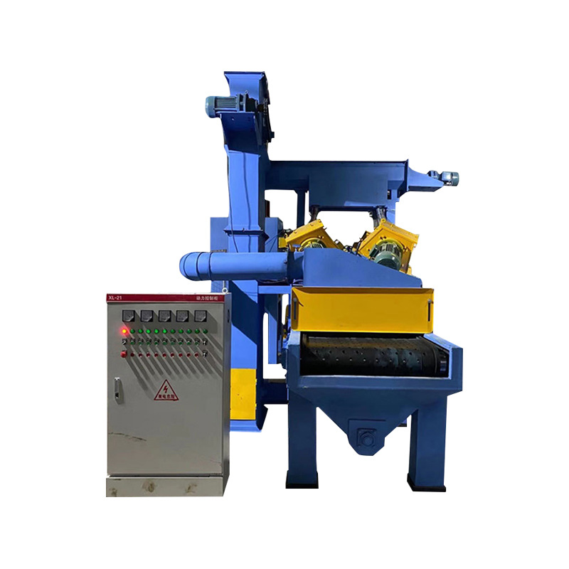 Manufacturer Supplies Mesh Bag Shot Blasting Cleaning Machine, Through-Type Shot Blasting Rust Removal Machine, Cast Aluminum Template Surface Sandblasting and Decontamination