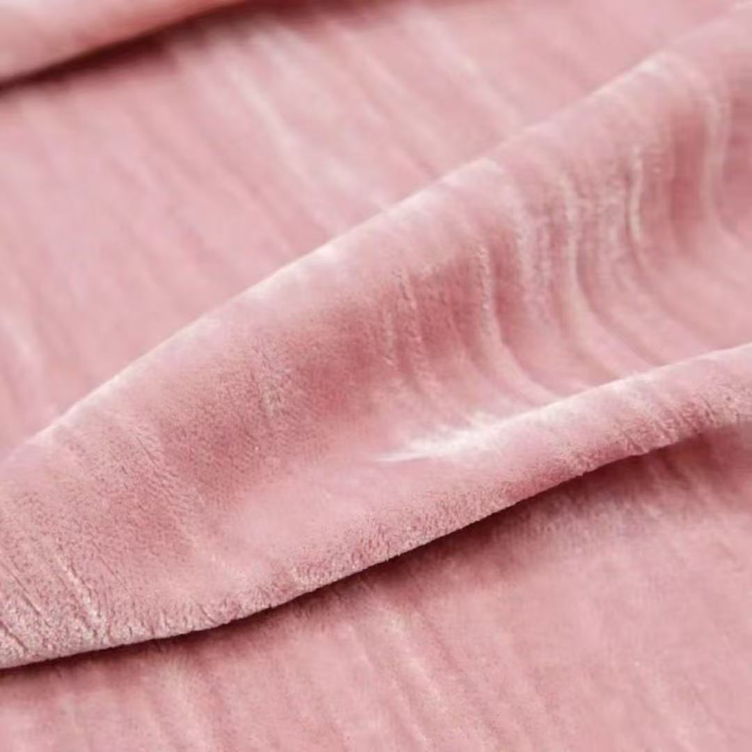 Woven Korean Velvet Straight Wrinkle Fabric for Cheongsam Dresses, Pants, Sofa Velvet Crepe Fabric for Clothing and Modern Bags