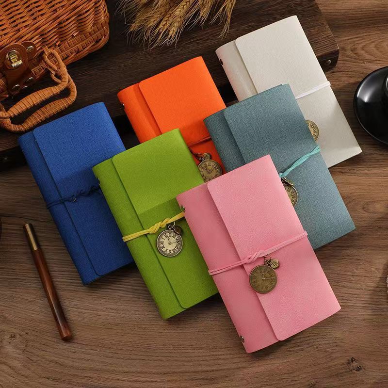 A6 loose-leaf strap creative hand ledger retro notebook student hand gift notepad factory wholesale