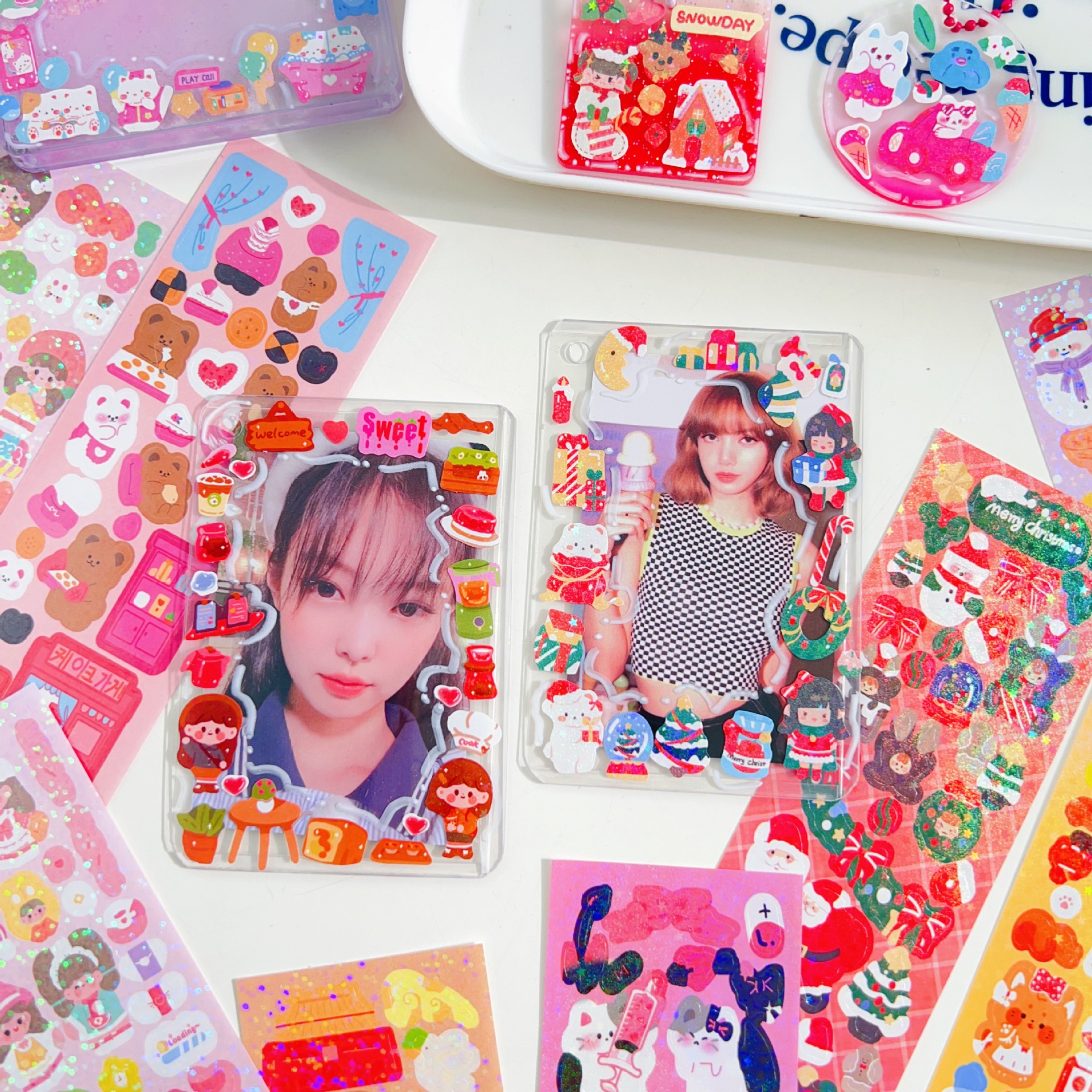 Original cute laser goo card sticker DIY star sticker stationery sticker decorative painting hand account sticker wholesale