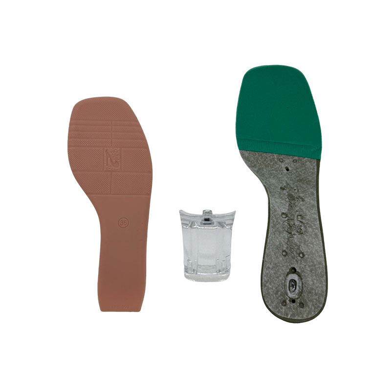 Manufacturer Supplies European and American Semi-Finished Products Processing Supporting Slippers Mold Midsole Glue Outsole 5cm Transparent Crystal Heel