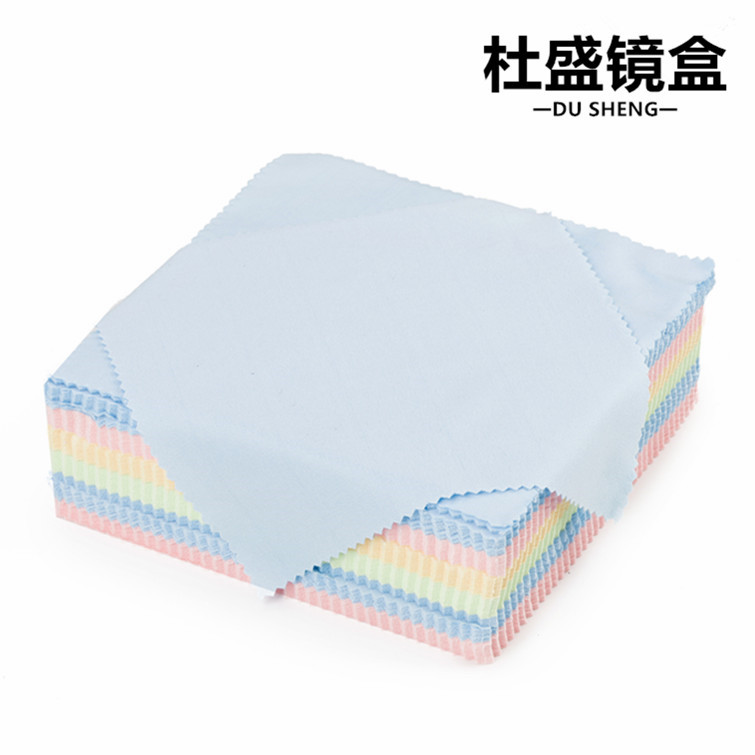 6 штук тряпок для очков, Needle Three, черная вязаная тряпка для протирания очков, шлифовальная, многоцветная