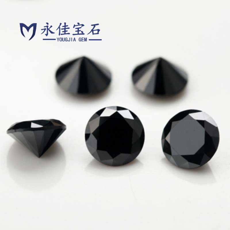 Yongjia Gemstone Colored Crystal Zircon Round Artificial Stone Jewelry Accessories Bare Stone Manicure Diamond Wholesale 3~18mm