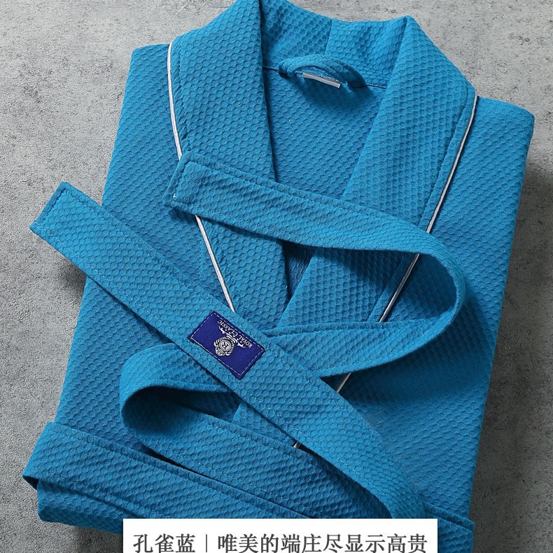 Beauty Salon Special Bathrobe Spring and Summer Thin Cotton Bathrobe for Men and Women Wholesale Pure Cotton Bathrobe Dropshipping