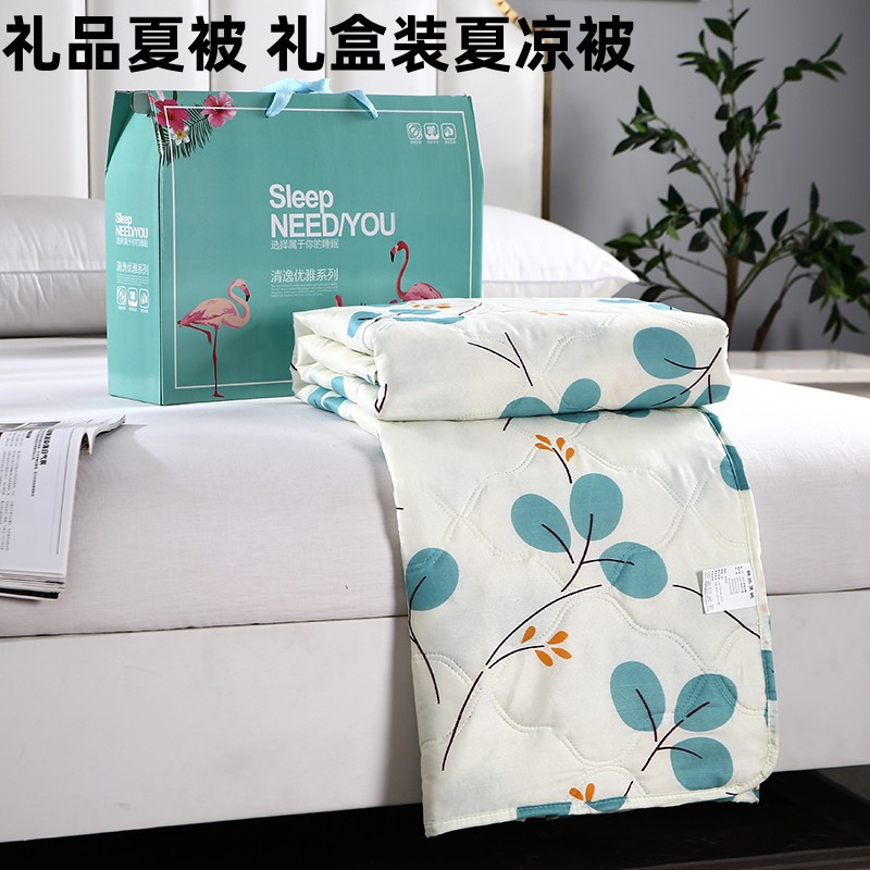 Summer Cool Quilt Gift Summer Quilt Gift Box Air Conditioning Quilt Opening Promotion Event Gift Quilt Export Single and Double Thin Quilt