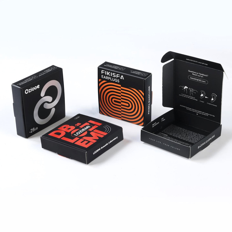 White Card Color Box Custom Double Plug Folding Carton Digital Digital Product Window Hook Jewelry Cosmetics Box