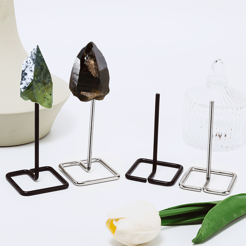 Оптовая металлическая полка для редких камней, подставка для аметистового кластера, железное художественное украшение дисплейный стенд, кросс-бордерное железное искусство