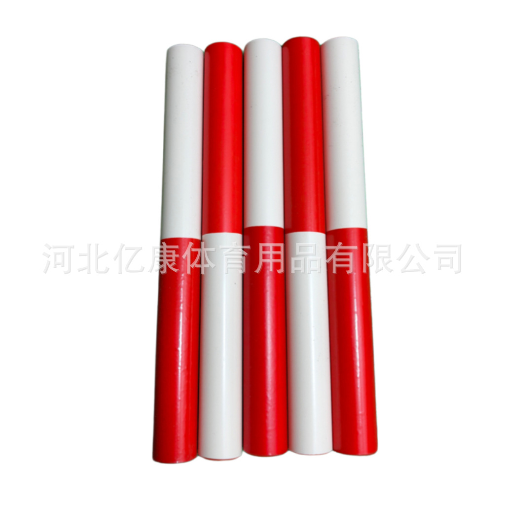 Wholesale baton track and field competition hollow PVC red and white relay competition props special baton for sports training