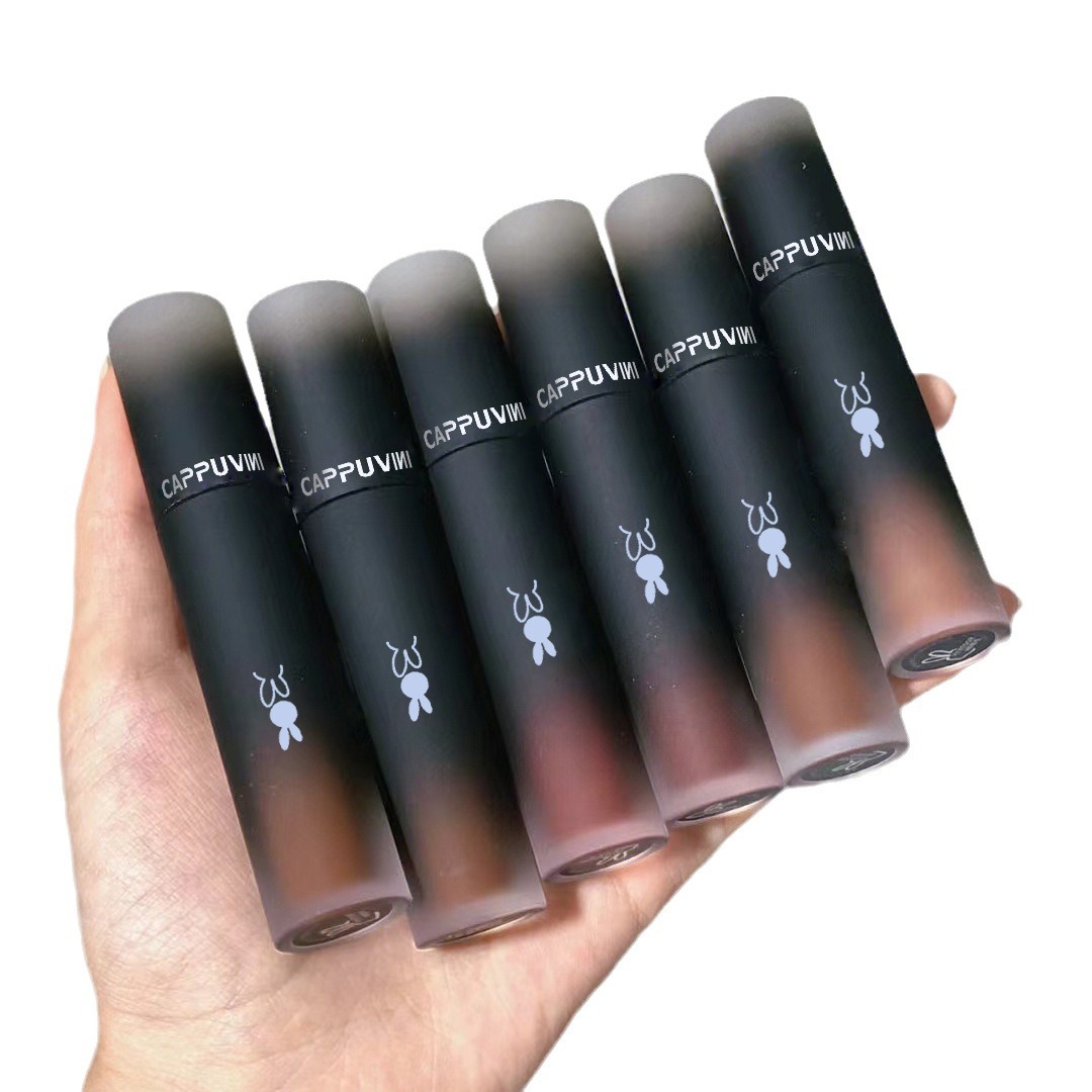 Cappuvini reverse macaroon powder lip mud matte velvet matte makeup white lip glaze lipstick wholesale