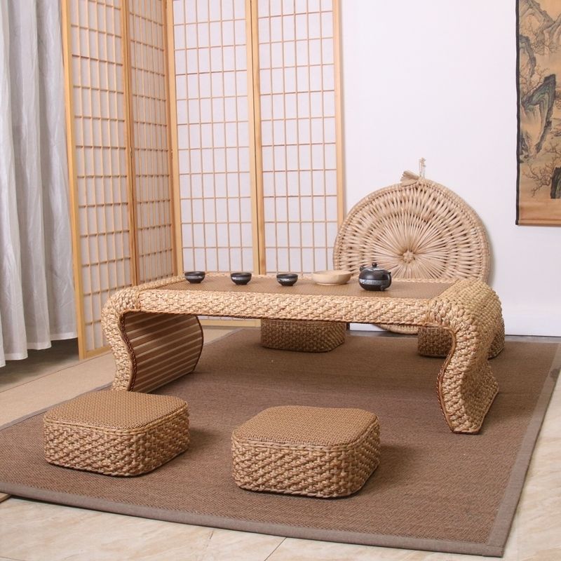 Rattan Tatami Coffee Table Balcony Table Tea Table Simple Bay Window Table Japanese Low Table Home Floor Combination Small Table