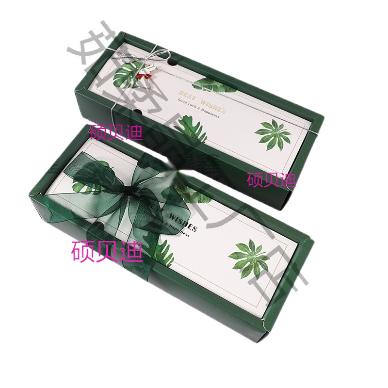 Qingtuan Packaging Box Souffle Box Gift Box Portable Packaging Box Green Mori Accompanying Gift Packaging Box