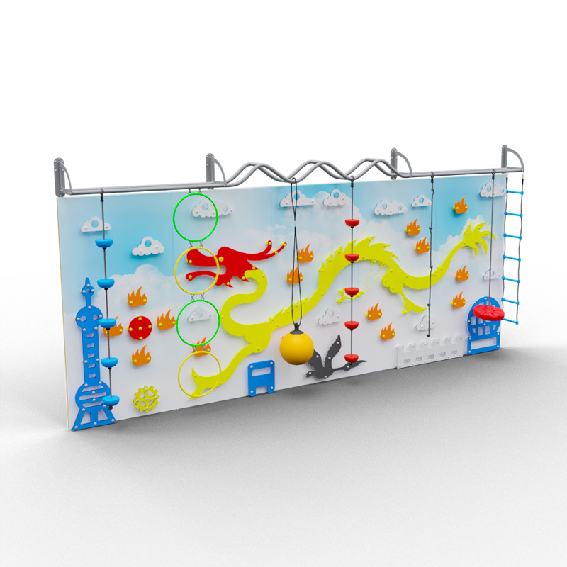 Custom Kindergarten Children's Rock Climbing Wall Physical Development Training Large Indoor Outdoor Wooden Climbing Wall