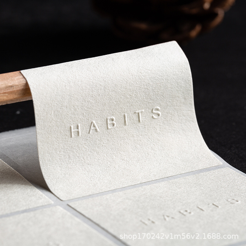 Cross-Border Hot-Selling Hot Stamping Stickers Matte Gold Matte Silver Embossed Embossed Concave and Convex Self-Adhesive Stickers High-End Stereo Sealing