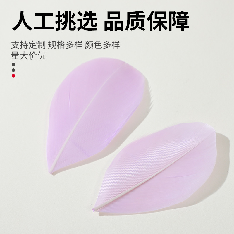 Color goose feather large floating film 4-8cm feather handmade jewelry clothing accessories crafts raw materials feather