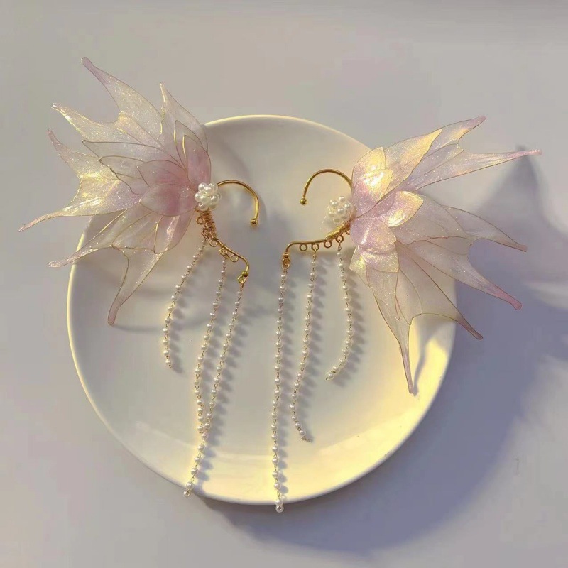 Super Fairy Pearl Tassel Earrings, Sweet Temperament, Niche Design Earrings, Elegant and High-End Earrings Wholesale