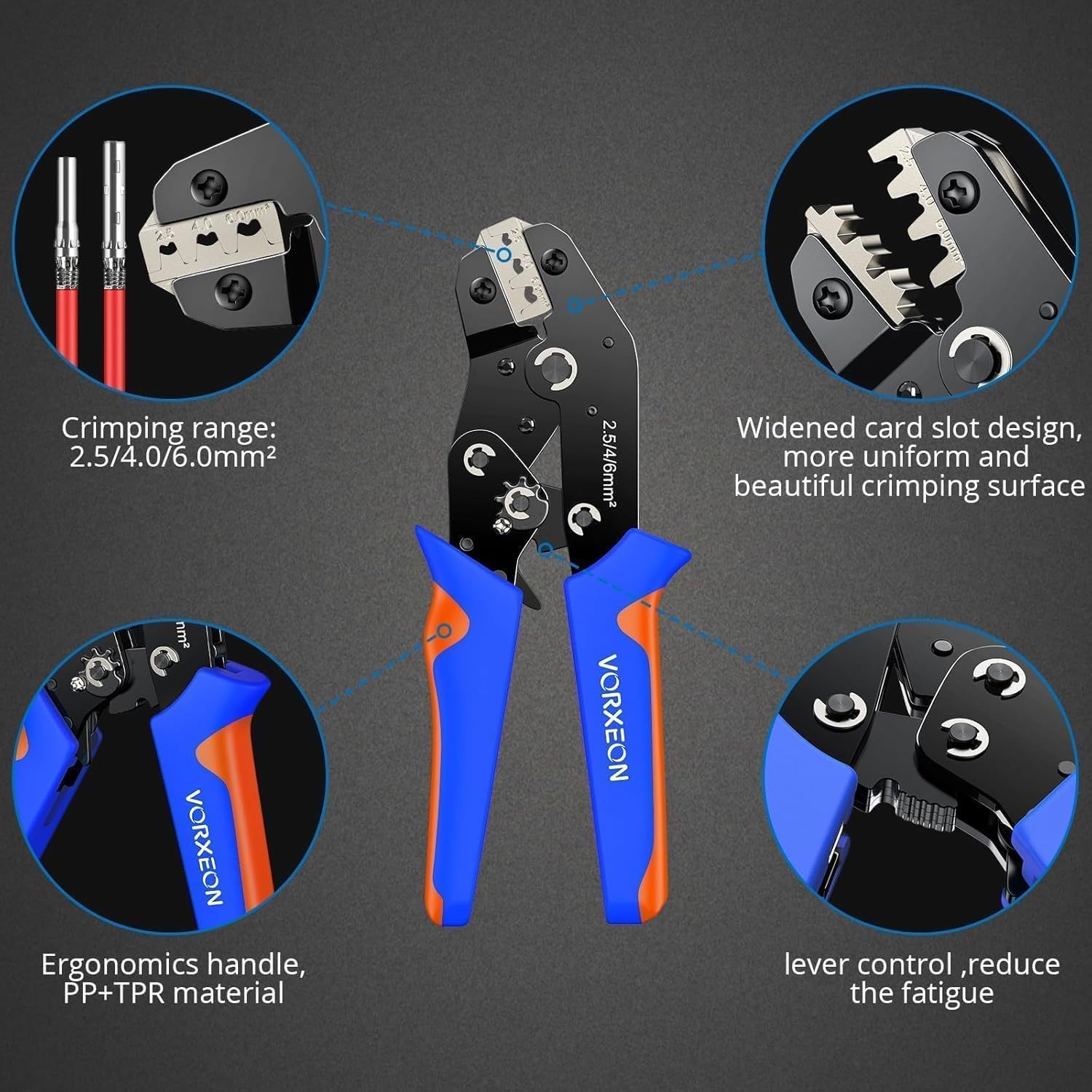 Vorxeon Solar Crimpzange Set Für 2.5/4.0/6.0mm² Solarpan