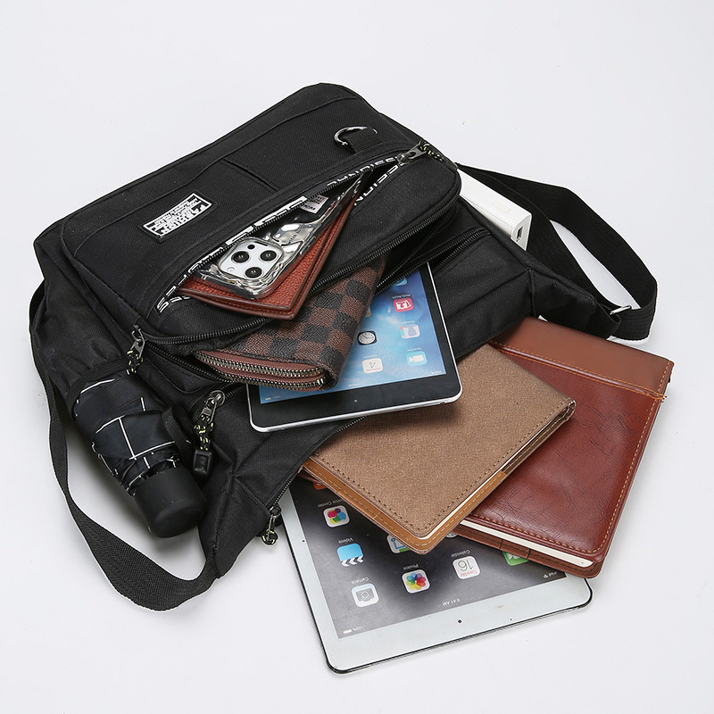 New Shoulder Bag Nylon Cloth Large Capacity Street Stall Hot Selling Crossbody Bag Business Casual Bag Men's Mobile Phone Bag Wholesale