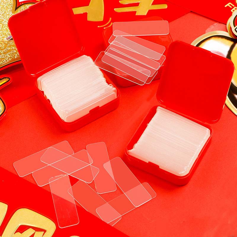 New Year's Couplet Special Double-Sided Transparent Boxed Spring Couplet Glue Wedding Housewarming Couplet Glue Street Stall Spring Couplet Stickers Wholesale