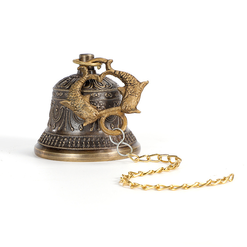 Nepalese Bronze Bells and Warring Bells Hanging Wind Bell Monastery Taoist Temple Ancient Architecture Temple Wind Bell Sound Crisp Bell