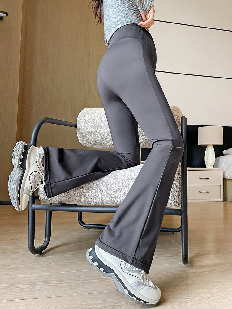 Pregnant women's pants spring and autumn outdoor yoga pants autumn and winter belly support slimming bottoming flared pants shark pants autumn trousers wholesale