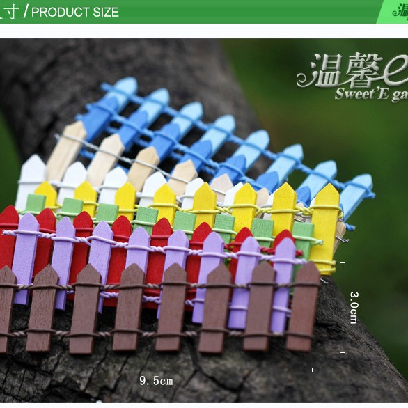 Micro-Landscape Small Ornaments, Succulent Wooden Fence, Fence, White Mini Fence, Small Ornaments