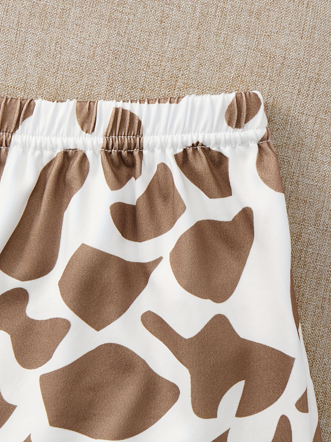 [Giraffe Print Pajama] 3Pcs Women's Giraffe Print Pajama