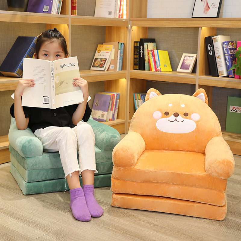 Cushion Kidsren's Lazy Small Sofa Can Lie down and Lie on the Ground Thickeneded Tatami Pouf Single Bedroom Cute Mini