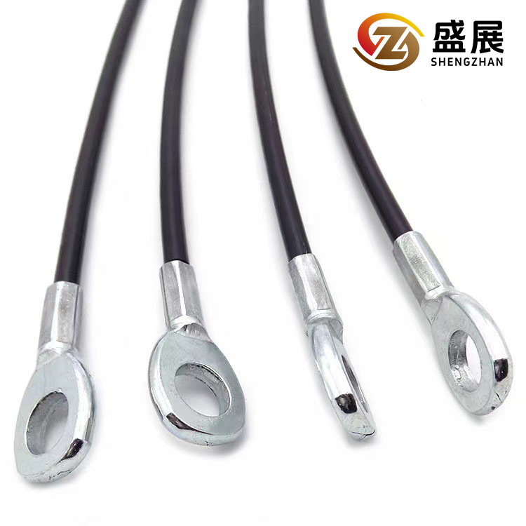 Black Coated Plastic-Coated Fitness Equipment Steel Wire Rope with Aluminum Sleeves, Stainless Steel Terminals, Dog Leash Lock, Clothesline