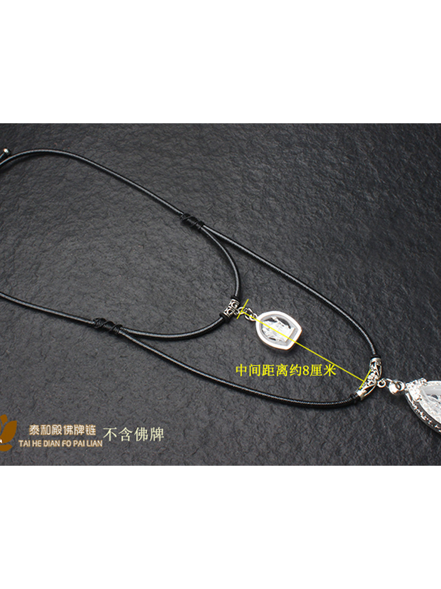 Thai Wax Rope Taiga Leather Rope Buddha Amulet Chain Adjustable Length Single Hanging Double Hanging Three Hanging Four Hanging Necklace Hanging Chain