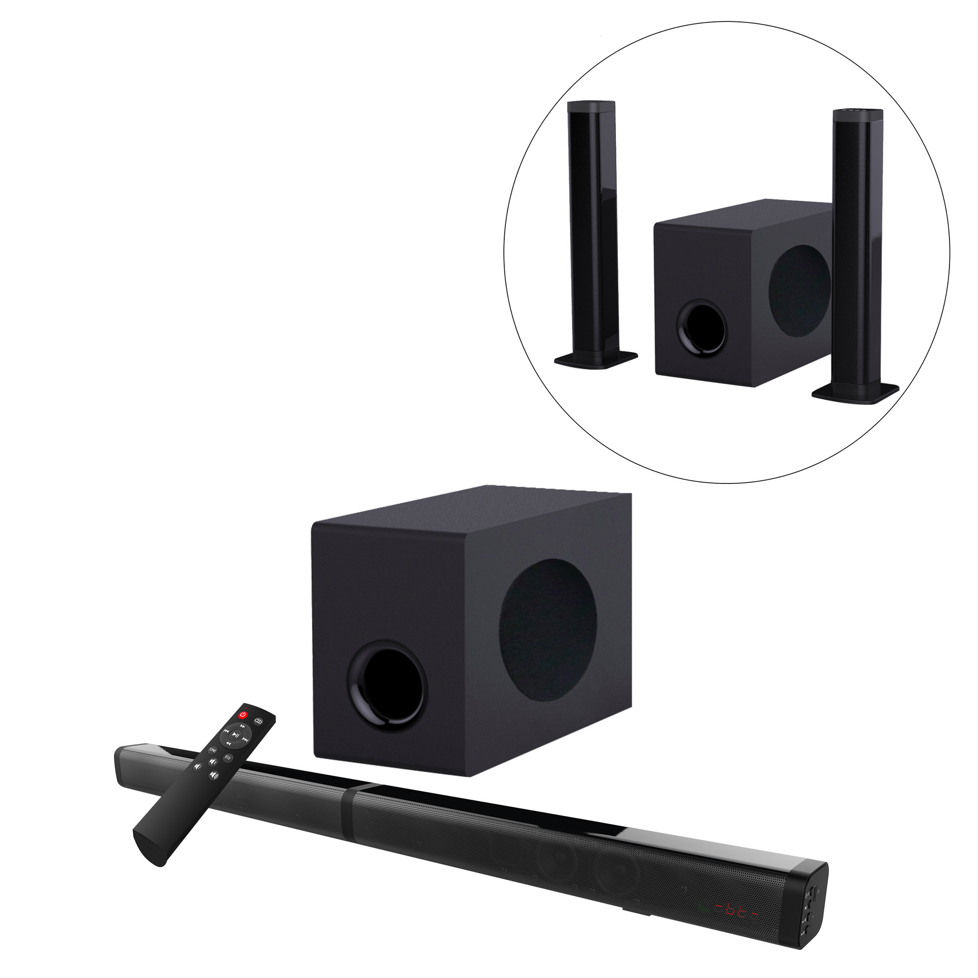 New Cross-Border Bluetooth Speaker Echo Wall Speaker Tv Soundbar Soundbar Tv Home Theater HDMI
