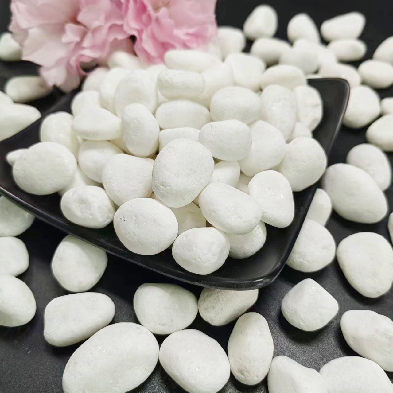 Pebbles White Stone Gravel Courtyard Paving Decorative White Stone Dry Landscape Landscaping White Gravel White Stone