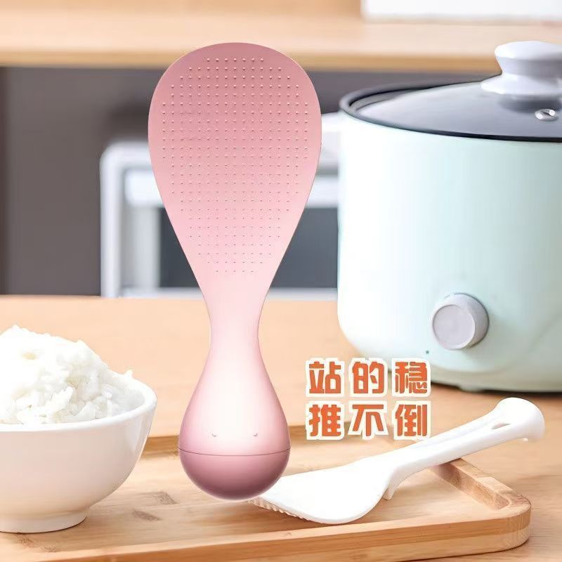 Rice Spoon, Food-Grade Rice Spoon for Home Use, New Model, Easy to Clean, Kitchen Standing Type, Non-Damaging, Non-Round Head