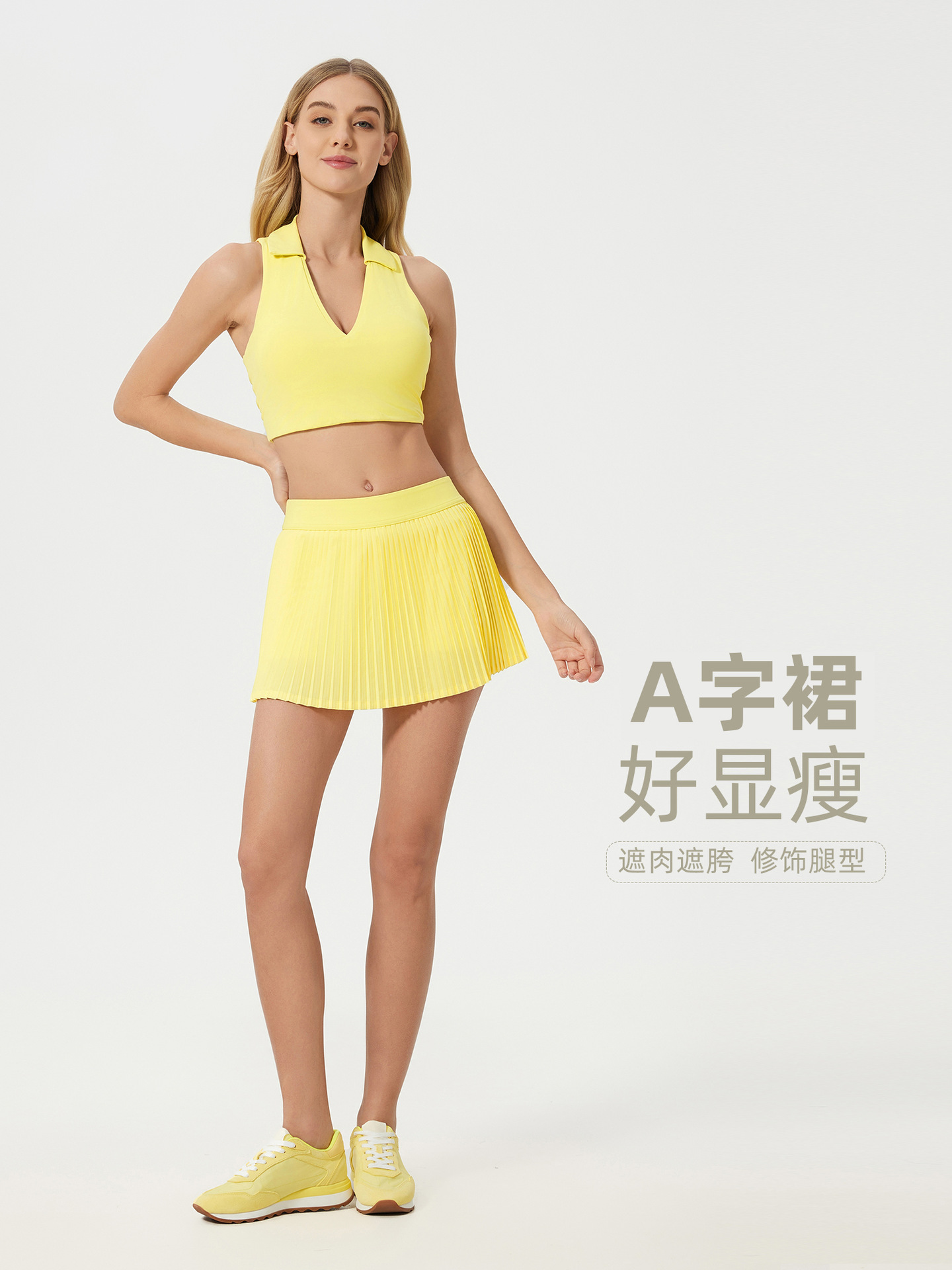 Ice Breathable Outdoor Sports Skirt Women's Belt Lining Anti-running Tennis Skirt Yoga Fitness Skirt D25008