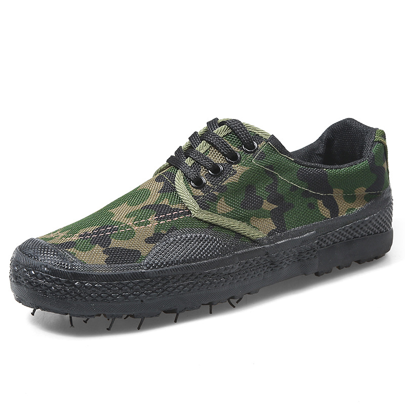 Free shipping liberation shoes construction site farmland labor protection shoes rubber shoes student training military training shoes high and low top canvas shoes rubber shoes