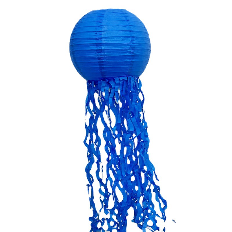 Wholesale Jellyfish Paper Lanterns Mermaid Birthday Decoration Colorful Hanging Lanterns Ocean Theme Decoration Party Supplies